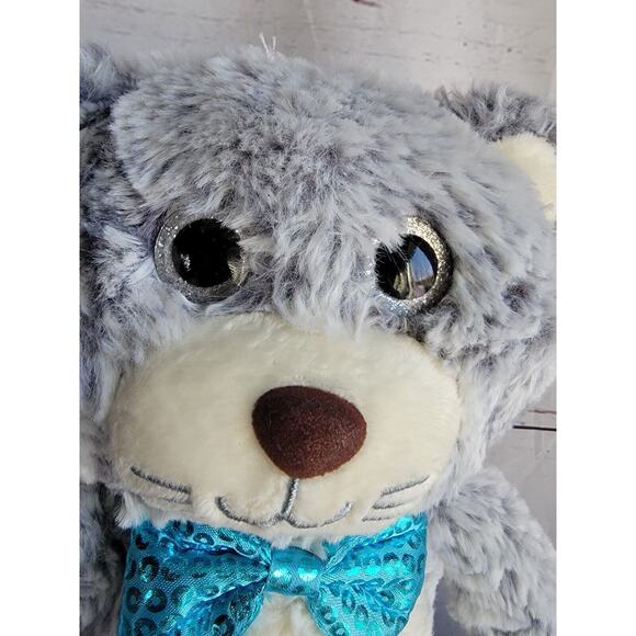 Cat Plush Gray Stuffed Animal Long Arms Legs 20 Inches - Picture 3 of 8